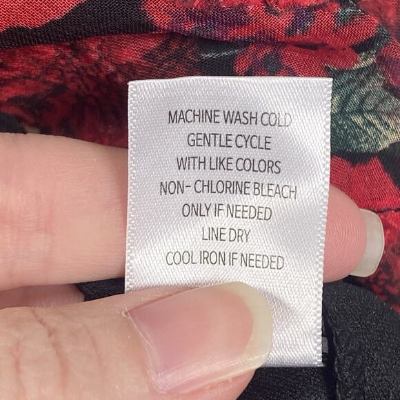 By & By Dress Junior Girls Size XS Floral Sleeveless Sundress Tiered Red NEW - Picture 6 of 7